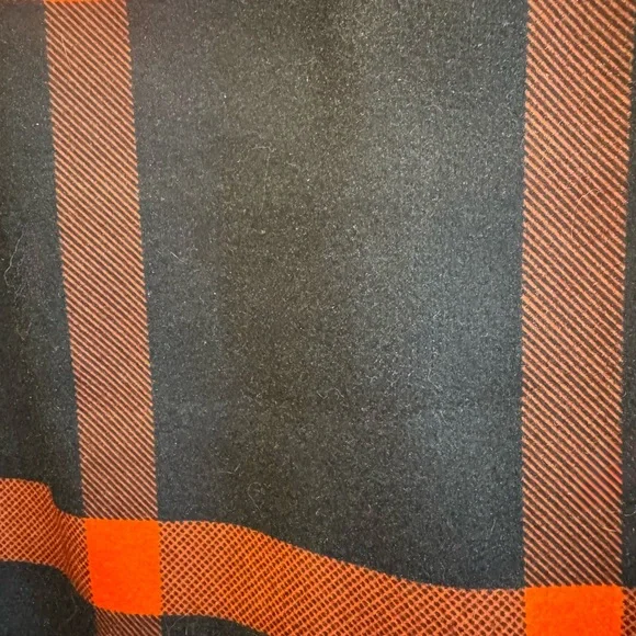 Plaid Pencil Skirt - Black and Orange - Picture 3 of 7